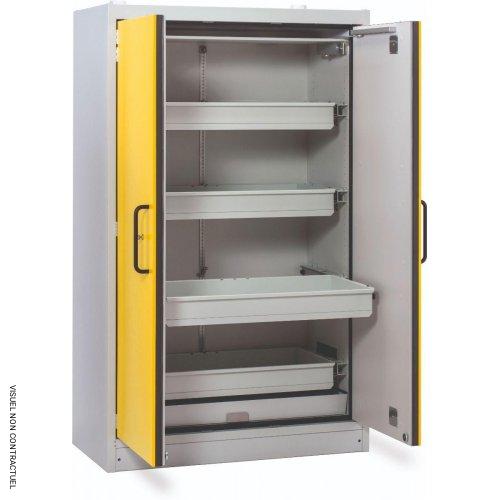 Armoire anti-feu PROline 12/20 F90, 2 portes orange, 5 tiroirs - CEMO - Image 2