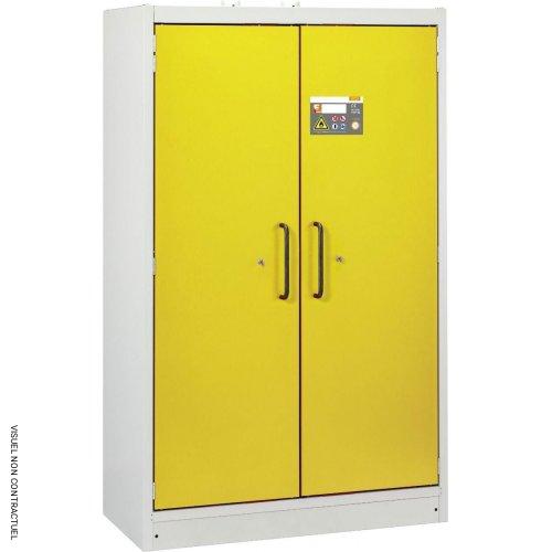 Armoire anti-feu PROline 12/20 F90 pour fûts, 2 portes jaunes - CEMO - Image 1