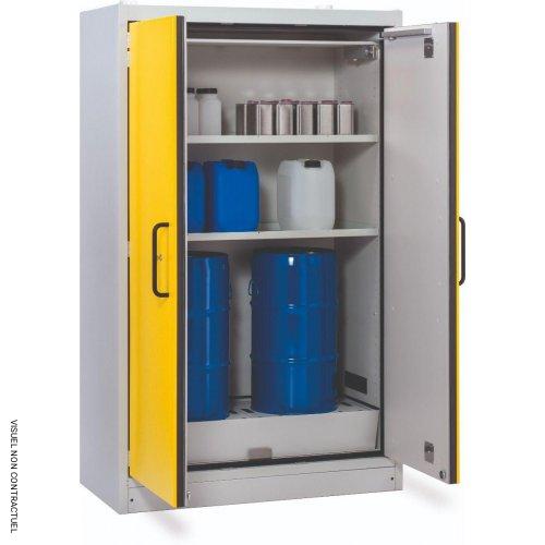Armoire anti-feu PROline 12/20 F90 pour fûts, 2 portes jaunes - CEMO - Image 2