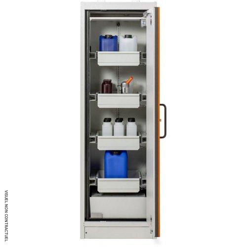 Armoire anti-feu PROline 6/20 F90, 1 porte droite orange, 4 tiroirs - CEMO - Image 2