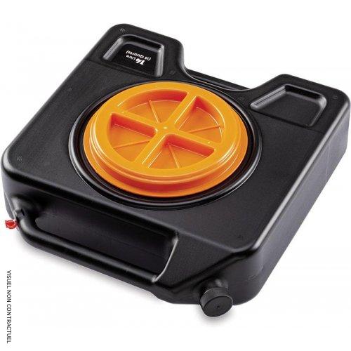 Bac de vidange PE 14 litres - Pour acides, produits chimiques, huiles et hydrocarbures - CEMO - Image 1