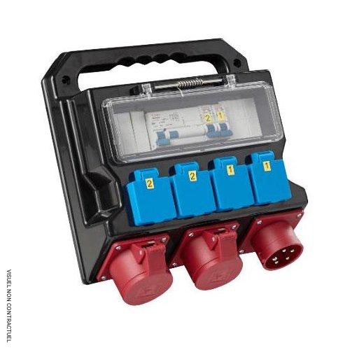 Brennenstuhl 1153668306, 2 m cable, 2 x Schuko sockets 230 V/16 A & 4 CEE sockets 230 V/16 A, ideal for use on construction sites and outdoors, IP44, yellow Brennenstuhl 1153668306, 2 m cable, 2 x Schuko sockets 230 V/16 A & 4 CEE sockets 230 V/16 A, ideal for use on construction sites and outdoors, IP44, yellow