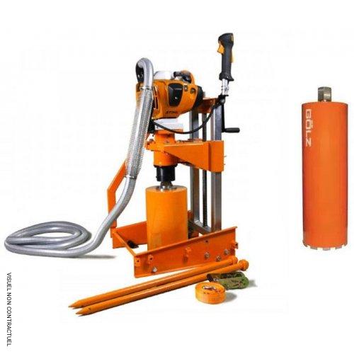 Carotteuse de canalisation KB350 moteur essence STIHL 2 temps + 1 couronne au choix Ø max 195 mm - GOLZ - Image 1