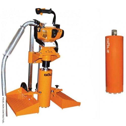 Carotteuse routière KB200 avec moteur thermique STIHL 2 temps + 1 couronne au choix max Ø 158 mm - GOLZ - Image 1