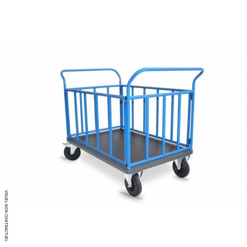 Chariot 2 dossiers + 2 ridelles tubulaire 500kg - PLANORGA - Image 1
