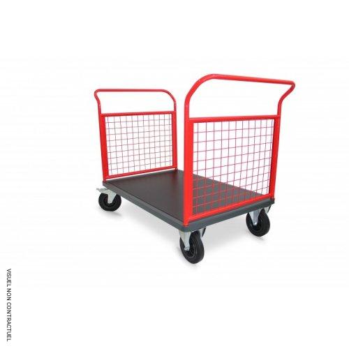 Chariot 2 dossiers grillagé 650kg - PLANORGA - Image 1