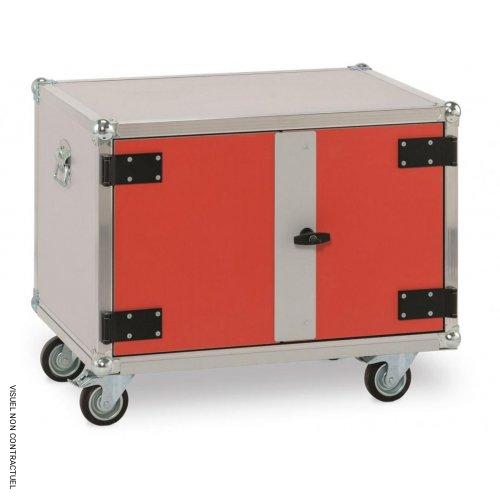 Chariot à roulettes avec frein pour armoires anti-feu batteries 8/5 - CEMO - Image 1