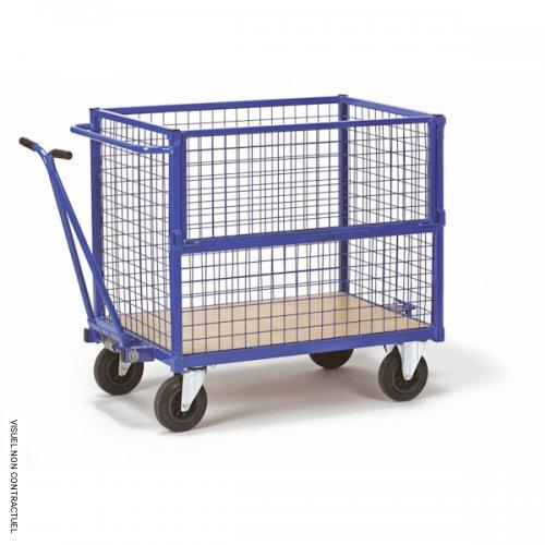 Chariot Container avec poignée manuelle 500kg - PLANORGA - Image 1