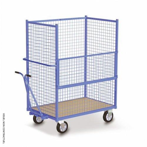 Chariot Container avec poignée manuelle 500kg - PLANORGA - Image 1
