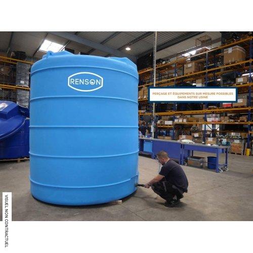 Cuve verticale bleue stockage eau 10 000 litres - RENSON - Image 3