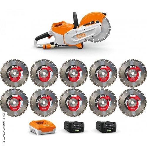 Découpeuse à batterie TSA 230 avec 10 disques diamants MXE Ø 230 mm + 2 batteries et 1 chargeur - STIHL - Image 1