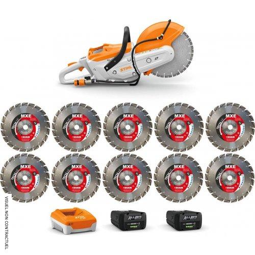 Découpeuse à batterie TSA 300 avec 10 disques diamants MXE Ø 300 mm + 2 batteries et 1 chargeur - STIHL - Image 1