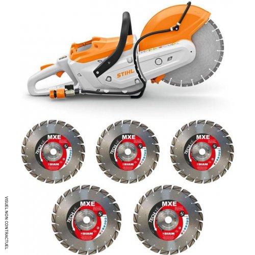 Découpeuse à batterie TSA 300 avec 5 disques diamants MXE Ø 300 mm - STIHL - Image 1