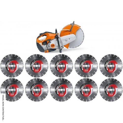 Découpeuse thermique TS 420 avec 10 disques diamants BS50 Ø 350 mm - STIHL - Image 1