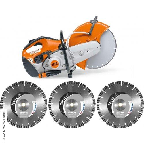 Découpeuse thermique TS 420 avec 3 disques diamants LM88 Ø 350 mm - STIHL - Image 1