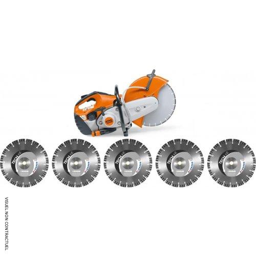 Découpeuse thermique TS 420 avec 5 disques diamants LM88 Ø 350 mm - STIHL - Image 1