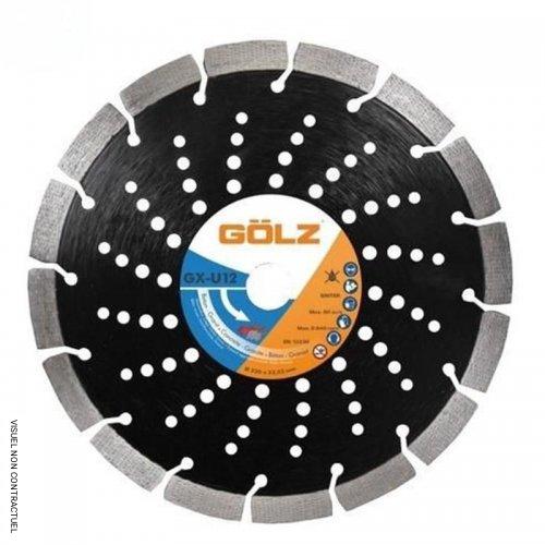 Disque béton / béton armé / gravillons / tuiles / granit GX-U12 Premium - Ø 230 mm - GOLZ - Image 1