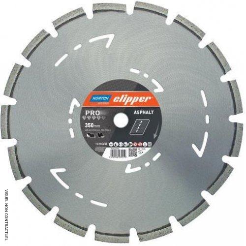 Disque diamant PRO ASPHALT II pour asphalte, béton frais et matériaux abrasifs - Ø 350 mm - NORTON CLIPPER - Image 1