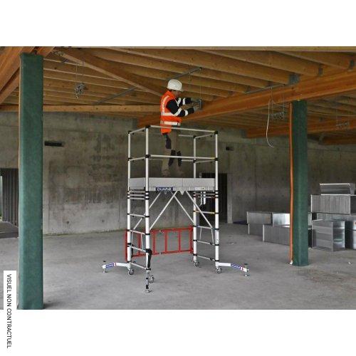 Échafaudage roulant aluminium télescopique TELETOWER 2 - Hauteur de travail&nbsp;: 3,1 à 4 m - DUARIB - Image 5