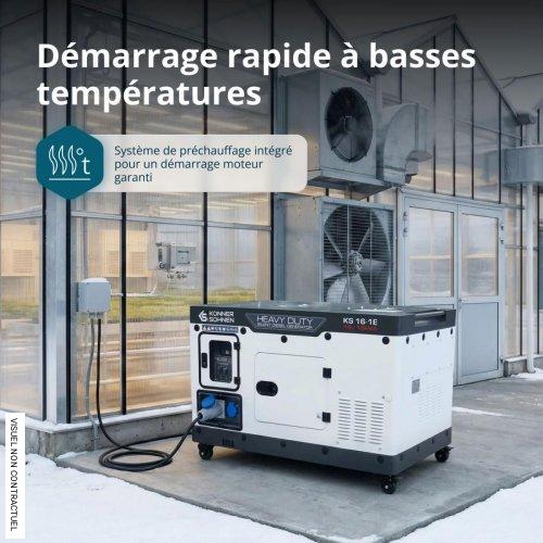 Groupe électrogène résidentiel et commercial 16 kVA insonorisé AVR KS 16-1E - KÖNNER & SÖHNEN - Image 5
