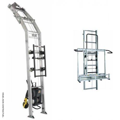 Monte-matériaux alu MAXIAL PREMIUM 175/20 10,5 m avec cadre à plaques horizontal/vertical pour plaquiste/rénovation et solaire - HAEMMERLIN - Image 1