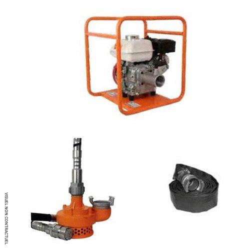 Moteur 4 kW Power Hydro double fonctions + Pompe à eau et Tuyau de refoulement - GÖLZ - Image 1