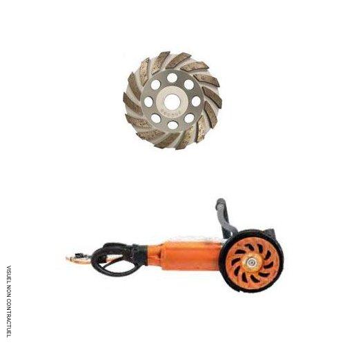 Ponceuse électrique 3,3 kW avec raccord aspirateur + 1 disque DS36 Ø 180 mm - GÖLZ - Image 1