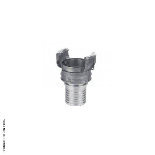 Raccord pompier en aluminium Ø 75 mm sans verrou côté tuyaux 3" - Filetage gaz - IMER - Image 1