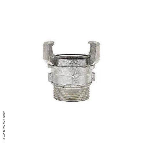 Raccord pompier en aluminium Ø 75 mm sans verrou fileté côté pompe 3" - Filetage gaz - IMER - Image 1