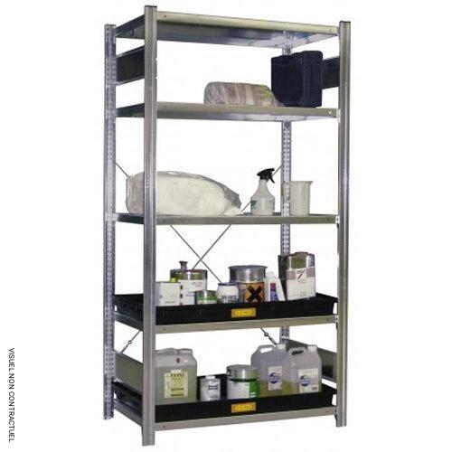 Rayonnage en acier galvanisé sur 5 étages 10/20 - Pour produits non corrosifs - CEMO - Image 1