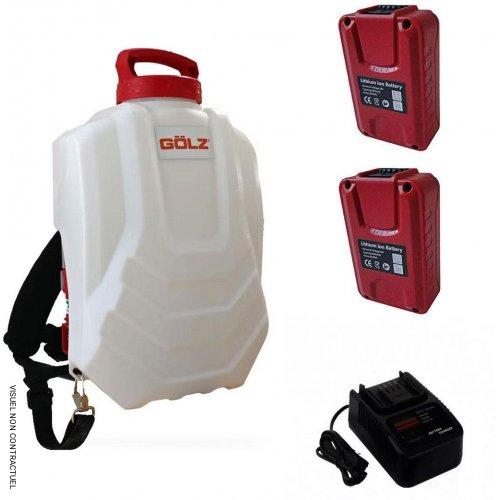 Réservoir autonome WB16E équipé de sangles dorsales avec 2 batteries et 1 chargeur - GOLZ - Image 1