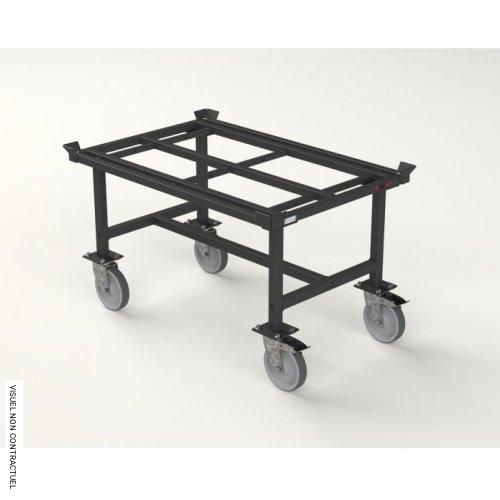 Rouleurs bois avec réhausse et coins 500 Kg - PLANORGA - Image 1