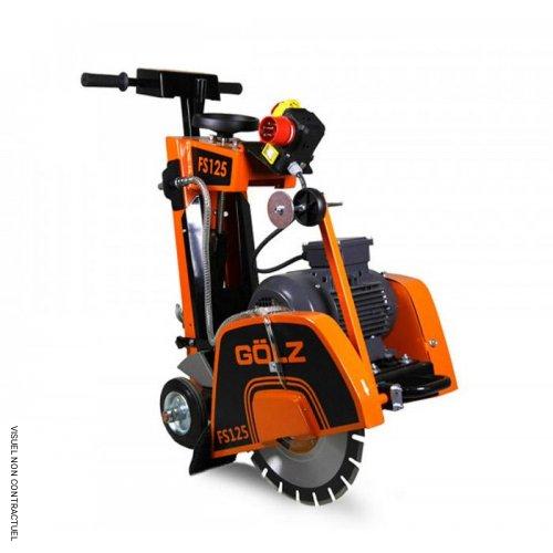 Scie à sol électrique FS125E Ø 350 mm - Moteur triphasé 3 kW - GOLZ - Image 1
