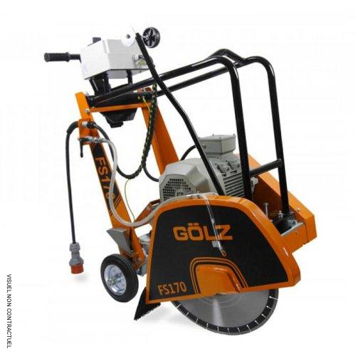 Scie à sol électrique FS170E Ø 500 mm - Moteur triphasé 5,5 kW - GOLZ - Image 1