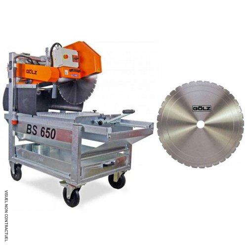 Scie électrique triphasée de maçon BS650 + 1 disque BS30 Ø 650 mm - GOLZ - Image 1