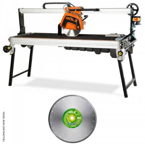 Scie sur table GS350A-XL à pont très grande longueur + 1 disque SG08 Ø 350 mm - GOLZ - Image 1