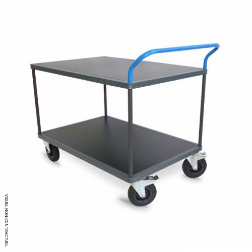 Servantes 2 bois caoutchouc + anti-dérapant plateaux 500 Kg - Image 1