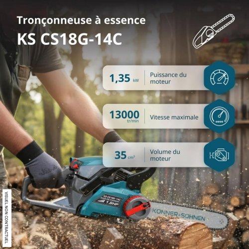 Tronçonneuse à essence KS CS18G-14C - KÖNNER & SÖHNEN - Image 2