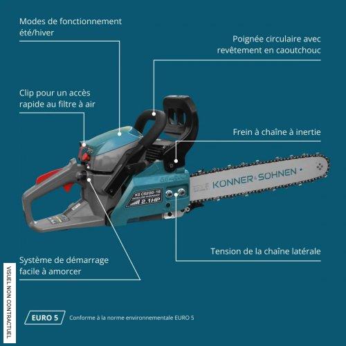 Tronçonneuse à essence KS CS20G-16 - KÖNNER & SÖHNEN - Image 5