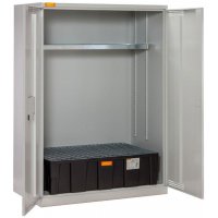 Armoire à fûts 14/20 avec bac de rétention PE 250 litres et caillebotis acier galvanisé - CEMO