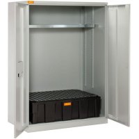 Armoire à fûts 14/20 avec bac de rétention PE 250 litres et caillebotis PE - CEMO