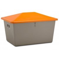 Bac à sel PFV 1 100 litres sans ouverture d'écoulement - Pour sable, sel, granulats, absorbant - CEMO