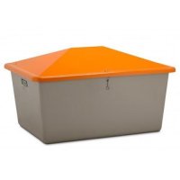 Bac à sel PFV 1 500 litres sans ouverture d'écoulement - Pour sable, sel, granulats, absorbant - CEMO