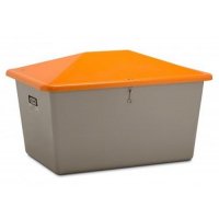 Bac à sel PFV 550 litres sans ouverture d'écoulement - Pour sable, sel, granulats, absorbant - CEMO