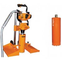 Carotteuse routière KB200 avec moteur thermique STIHL 2 temps + 1 couronne au choix max Ø 158 mm - GOLZ