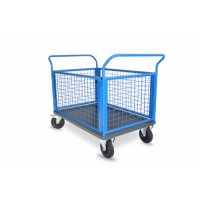 Chariot 2 dossiers + 2 ridelles grillagé 500kg - PLANORGA