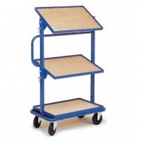 Chariot à supports bois inclinables - MANUEST