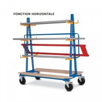 Chariots râtelier Horizontale simple face 500 kg - PLANORGA