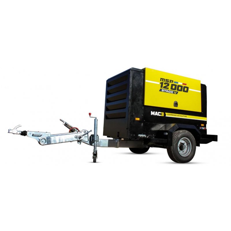 Compresseur diesel MSP 12000 sur essieu freiné - MAC3 12 000 l/min ...