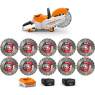 Découpeuse à batterie TSA 230 avec 10 disques diamants MXE Ø 230 mm + 2 batteries et 1 chargeur - STIHL - Image 1